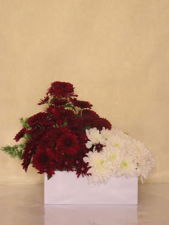 سفارش و خرید آنلاین باکس گل تبریک و مناسبتی طرح تبسم از اطلس گل.